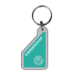 1/8" CLEAR ACRYLIC KEY TAG - OWNERSHIP
